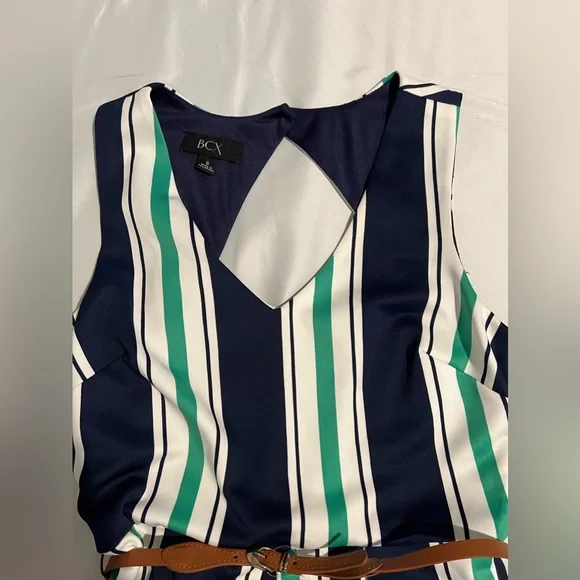 SOLD; NWT BCX Striped Dress with Belt - Picture 3 of 7
